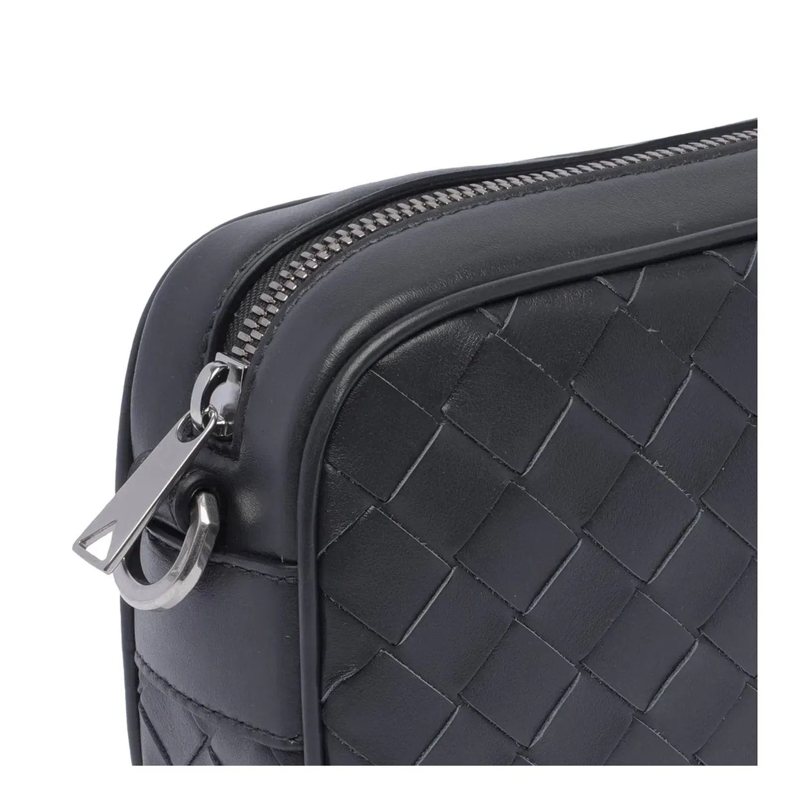 Intrecciato Mini Leather Crossbody Bags - Gray