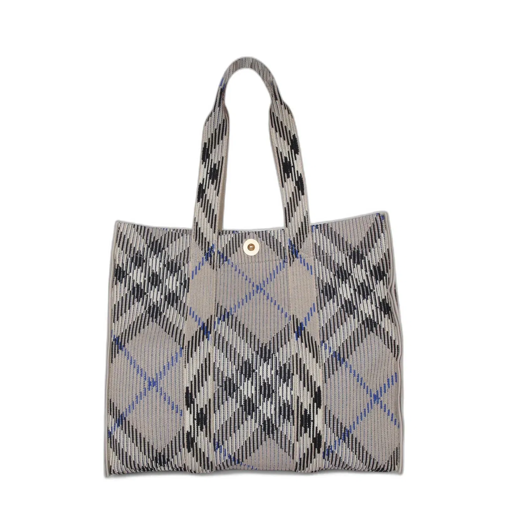 Medium Check Lichen Beige Tote Bag