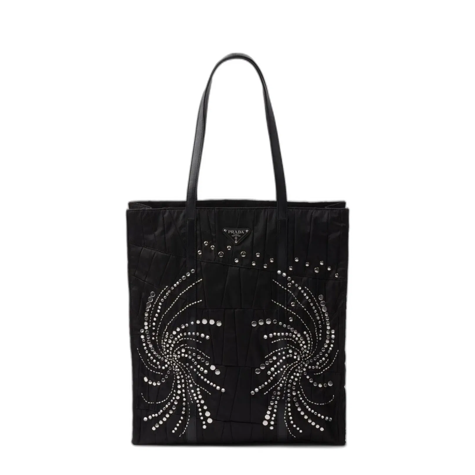Black Re-Nylon Large Tote Bag