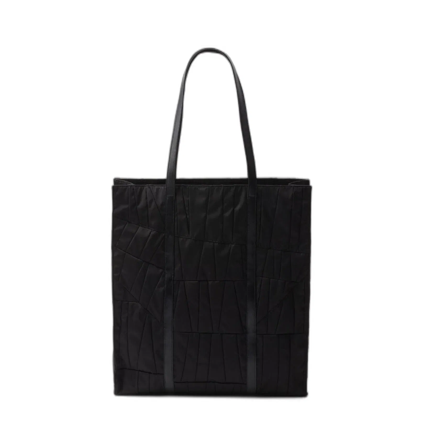 Black Re-Nylon Large Tote Bag