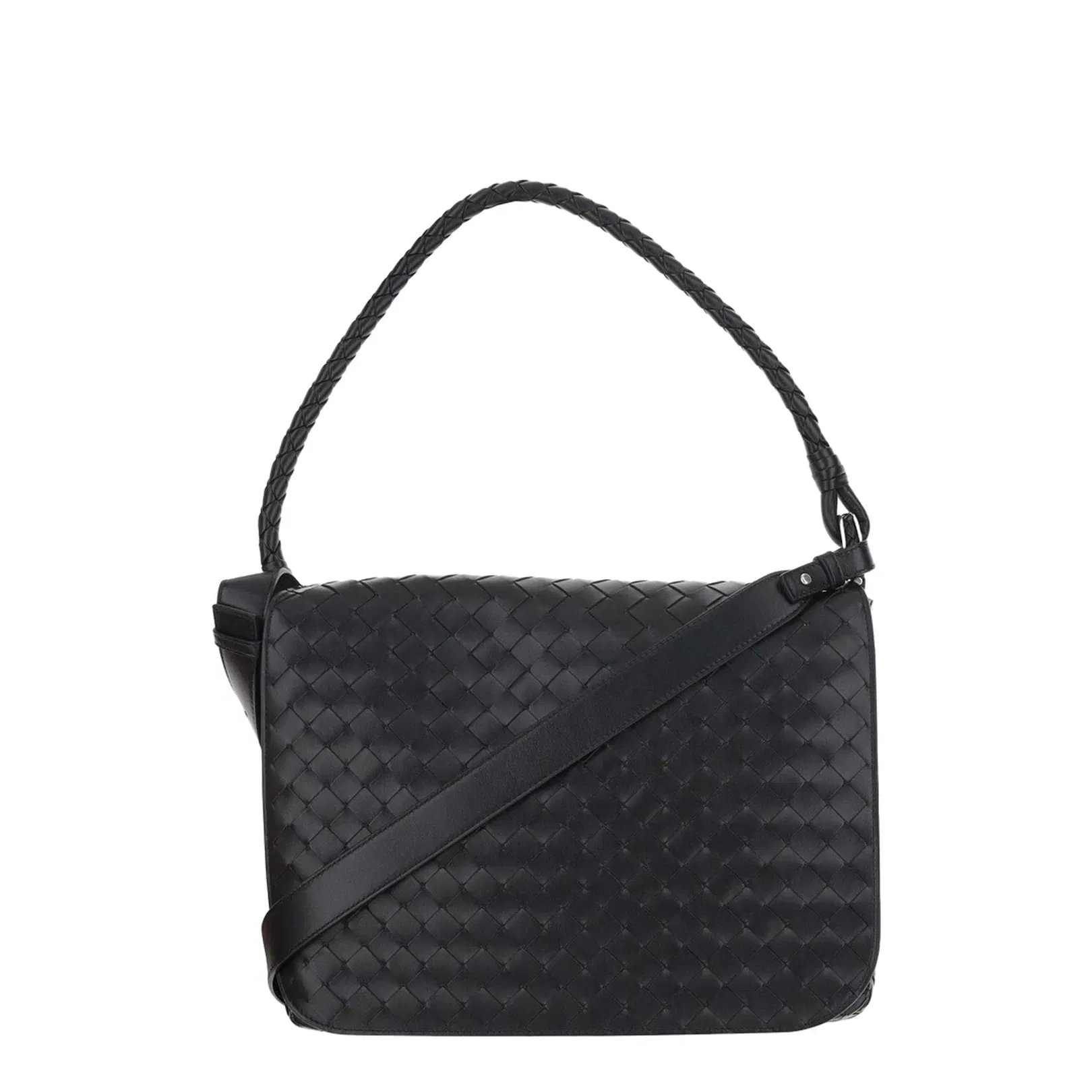 Swing Medium Leather Shoulder Bags - Black