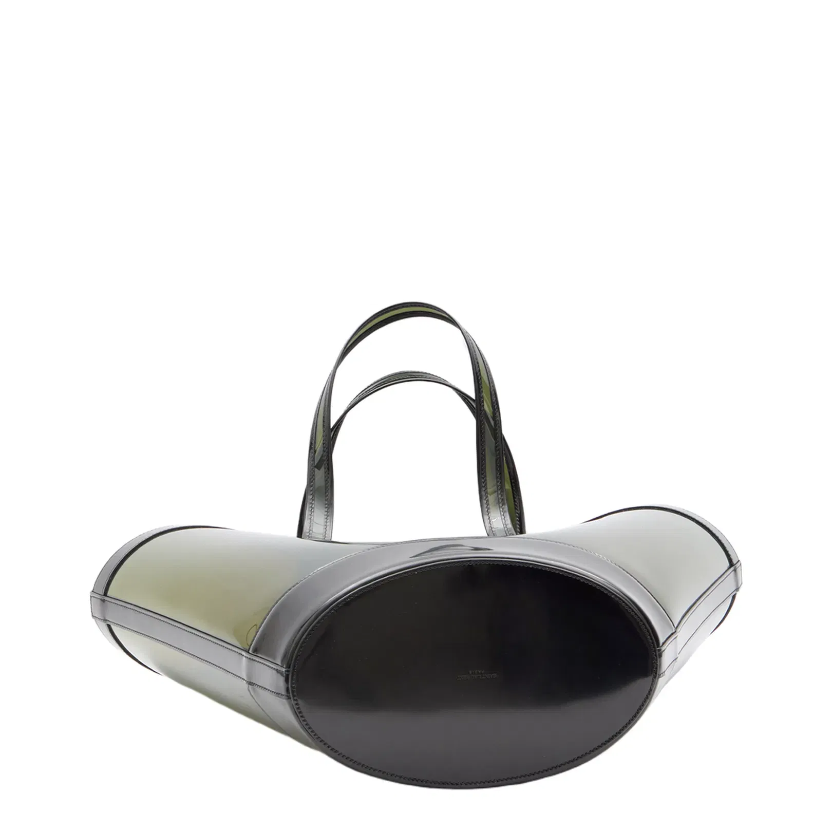 Panier Medium Vinyl and shiny leather Tote Bags - Green