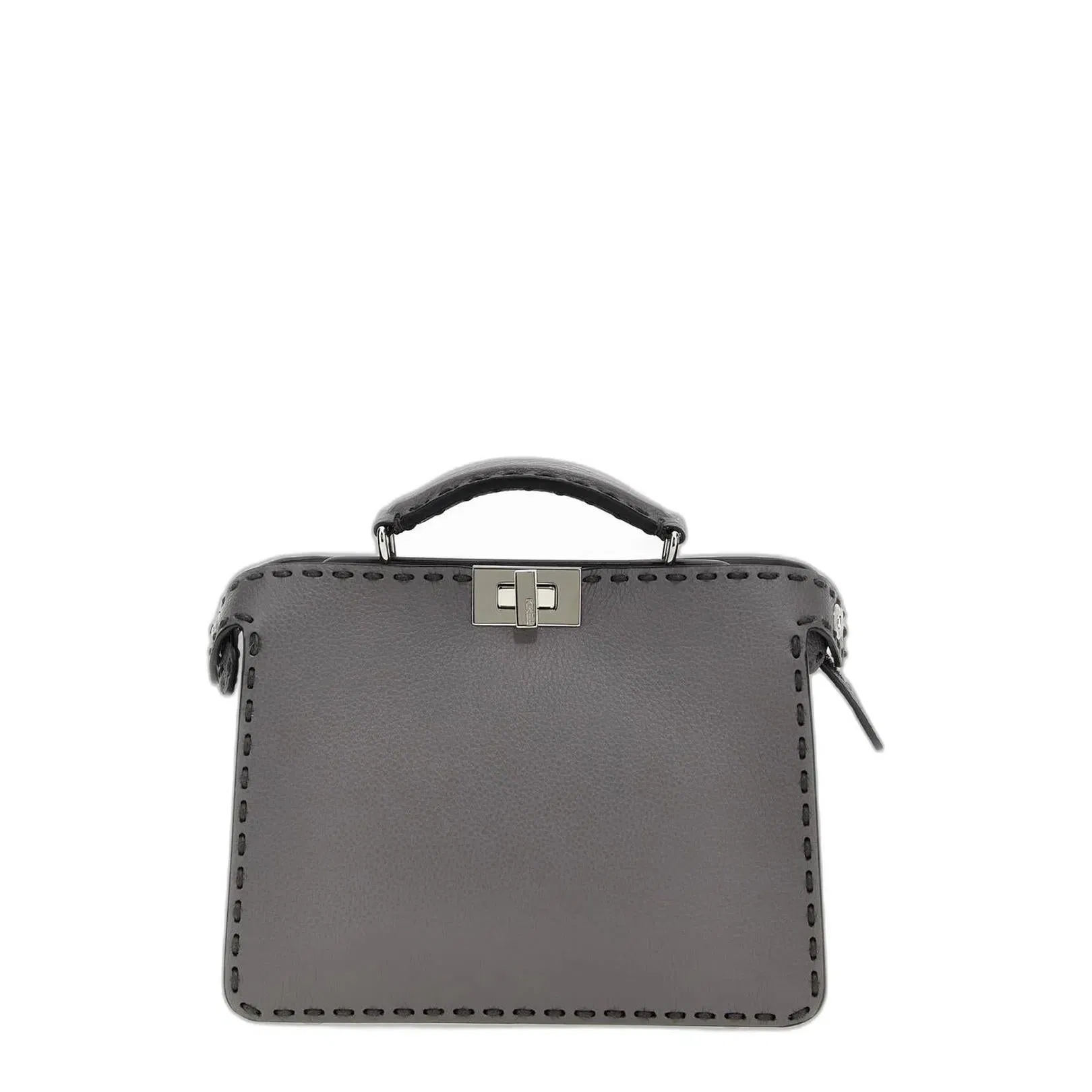 Peekaboo ISeeU Small Grey Leather Bag