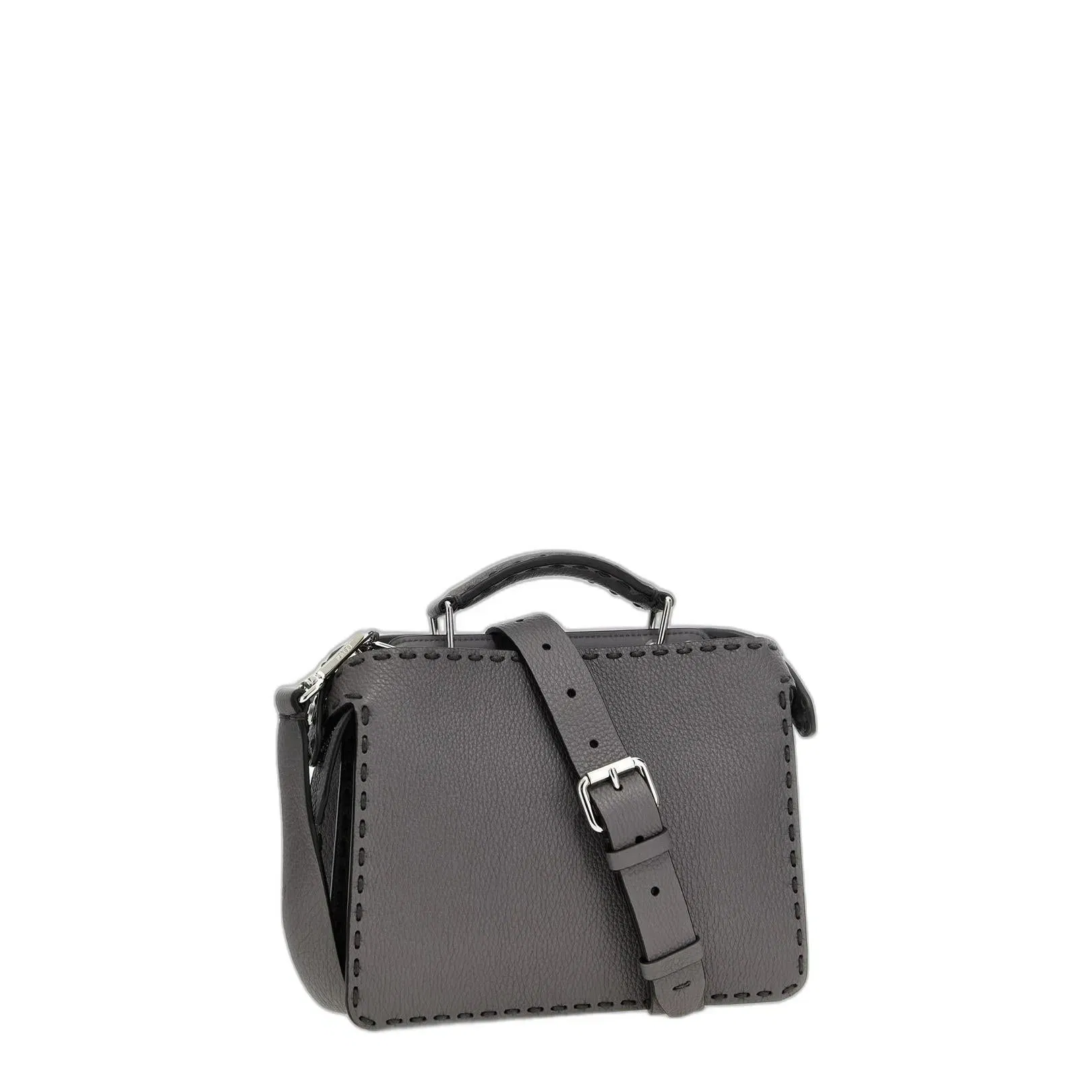 Peekaboo ISeeU Small Grey Leather Bag