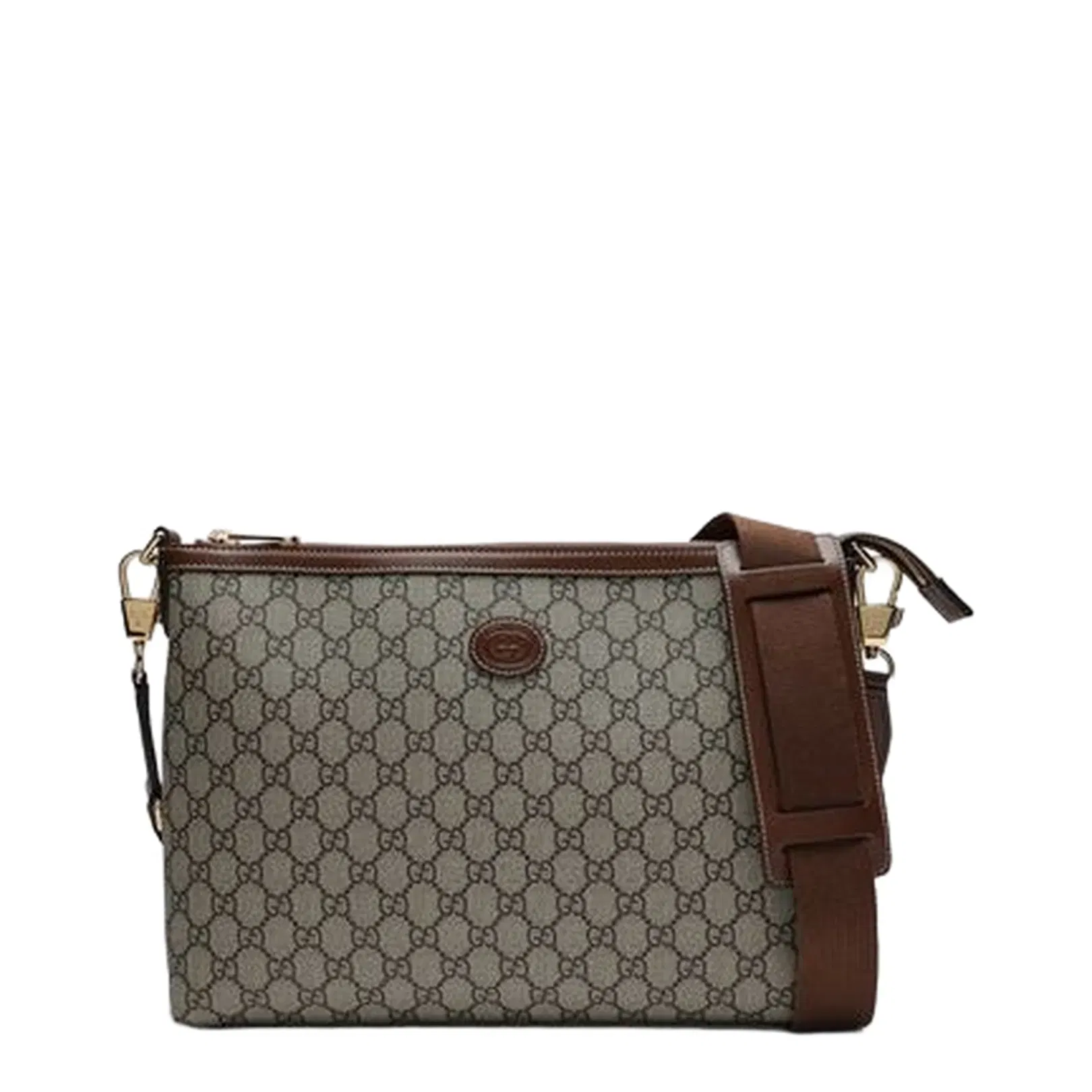 Small Canvas Bi-Color Pouch - Gray