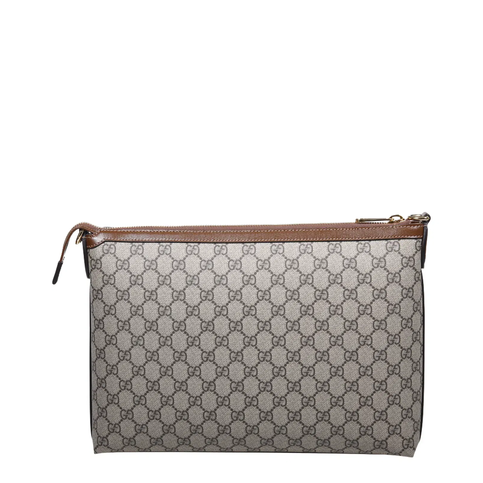 Small Canvas Bi-Color Pouch - Gray