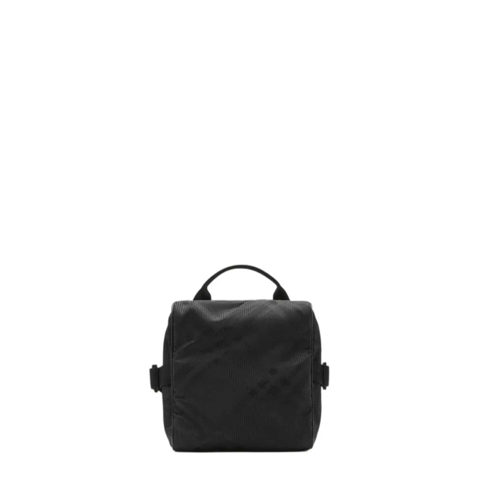 Check Jacquard Crossbody Bag in Black
