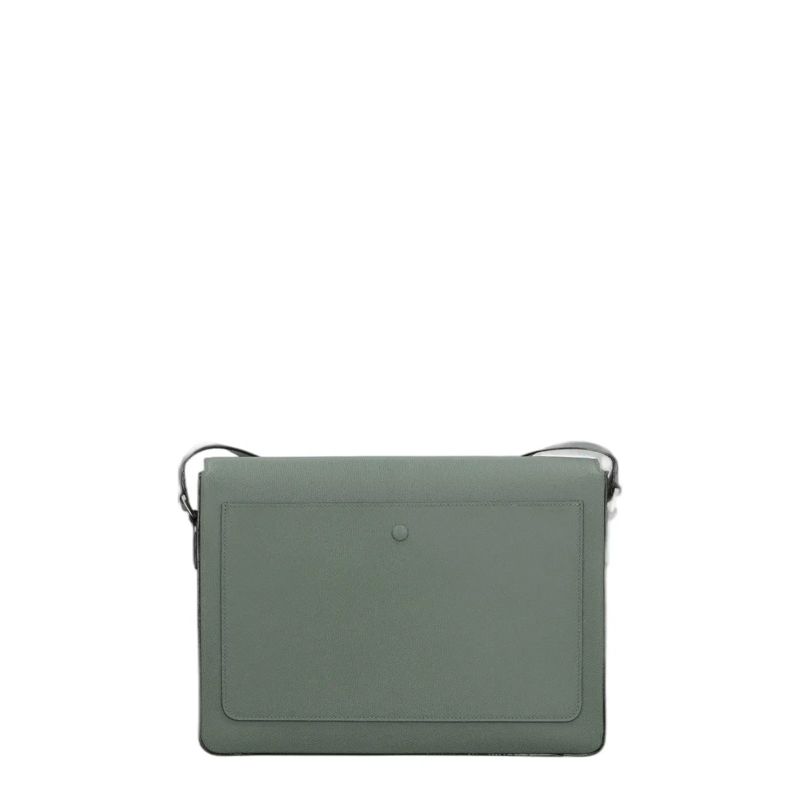 V-line Leather Messenger Bag