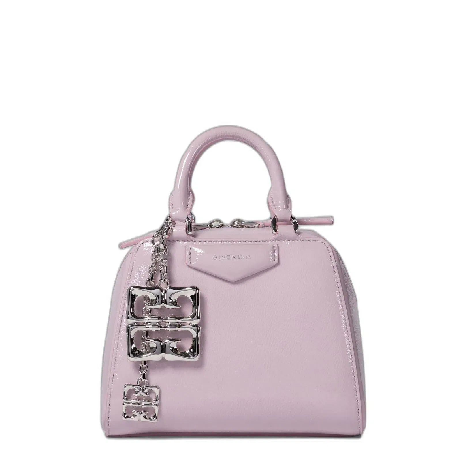 Antigona Cube Nano Bag In Patent Leather With Charm