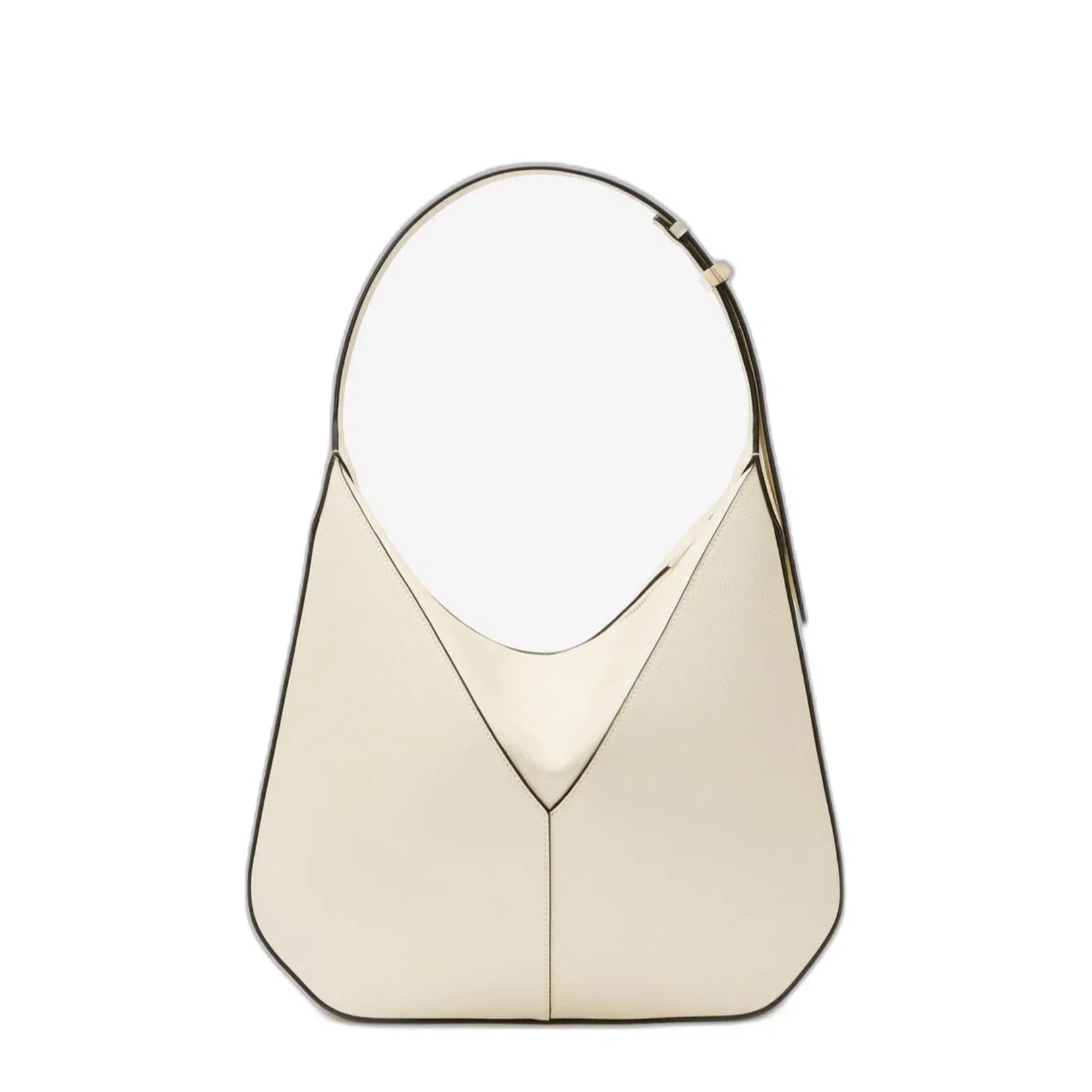 Camel Brown Leather Pebbled Texture Top Zip Fastening Panelled Design Adjustable Shoulder Strap
