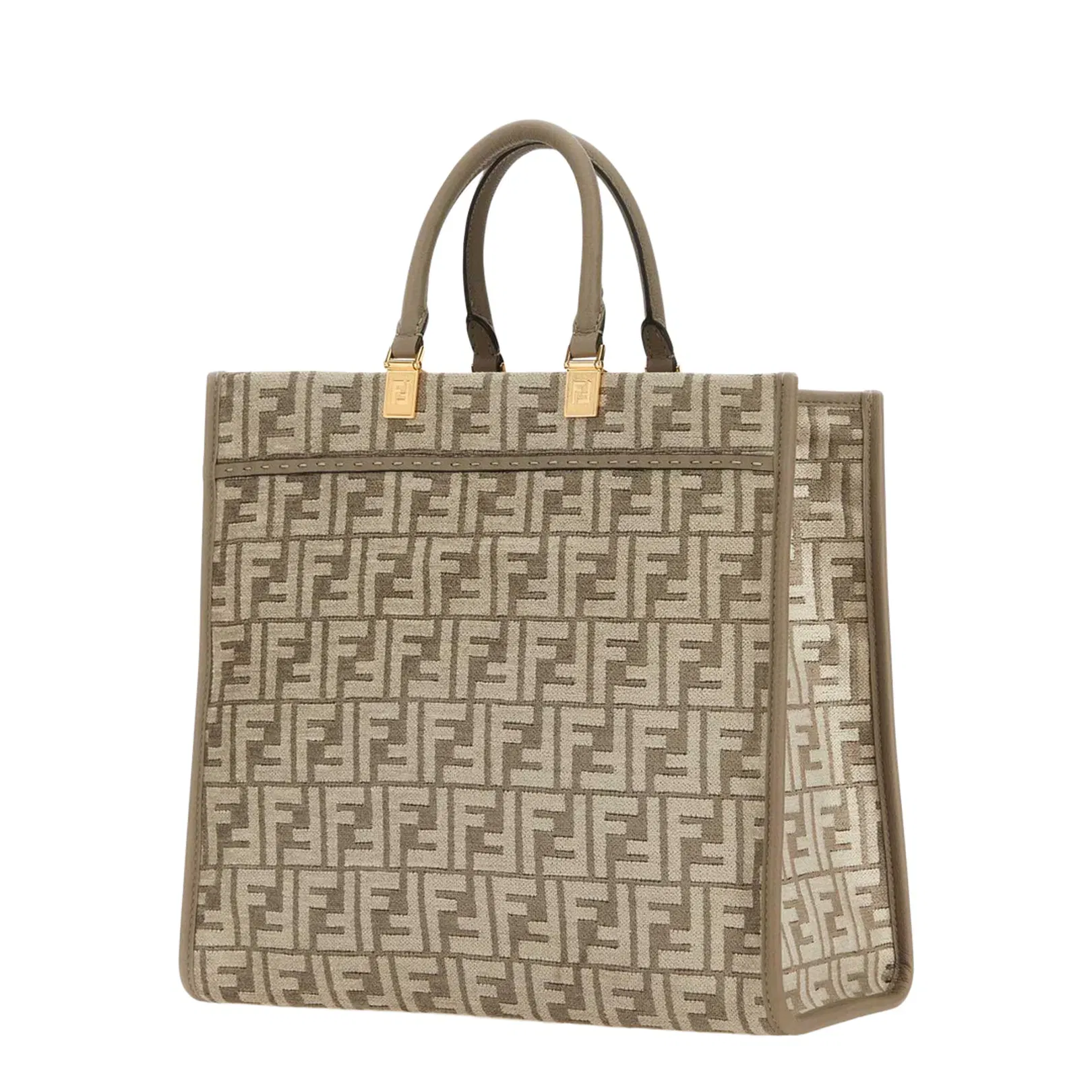 Sunshine Medium Canvas Shopper Bags - Beige