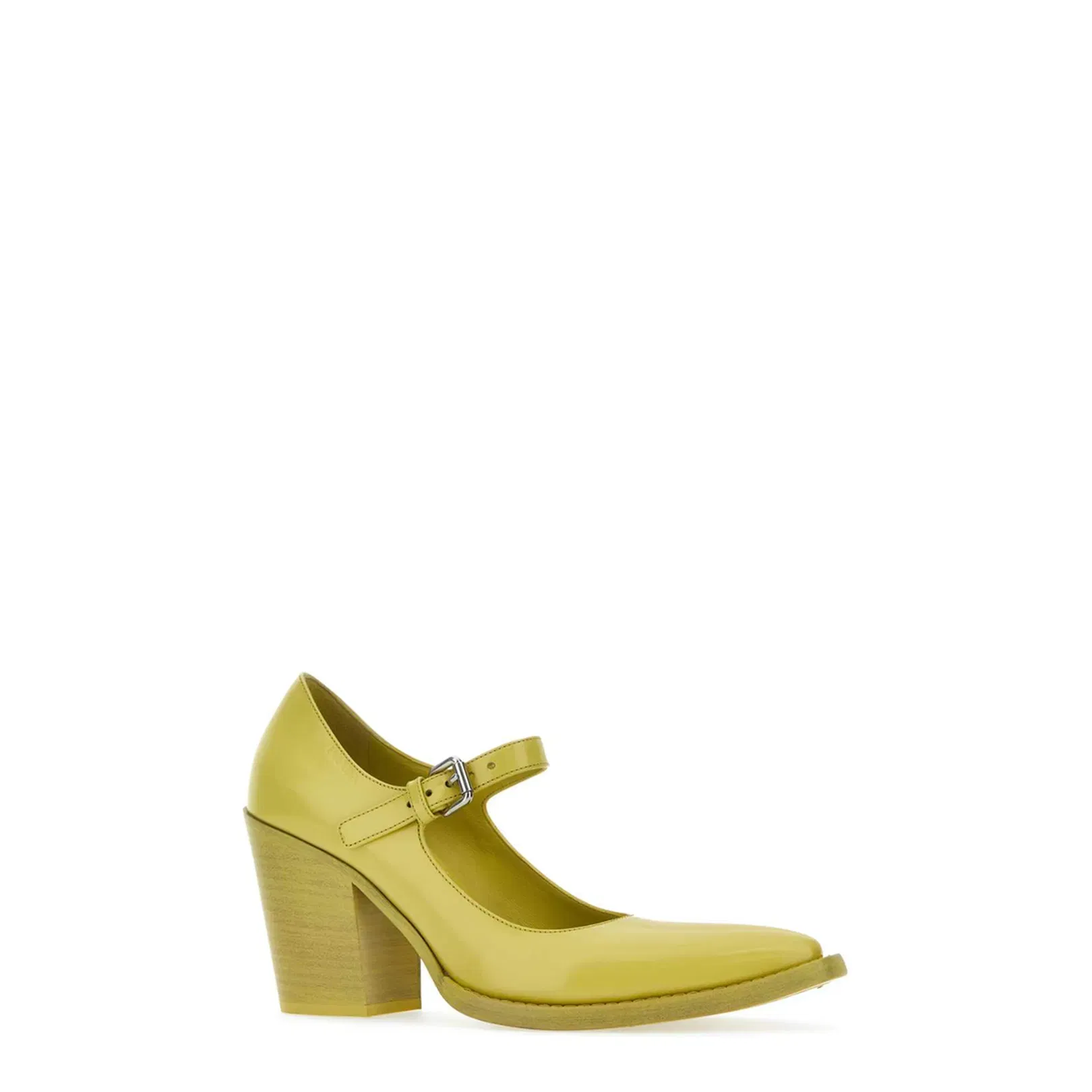 Acid Green Leather Pumps