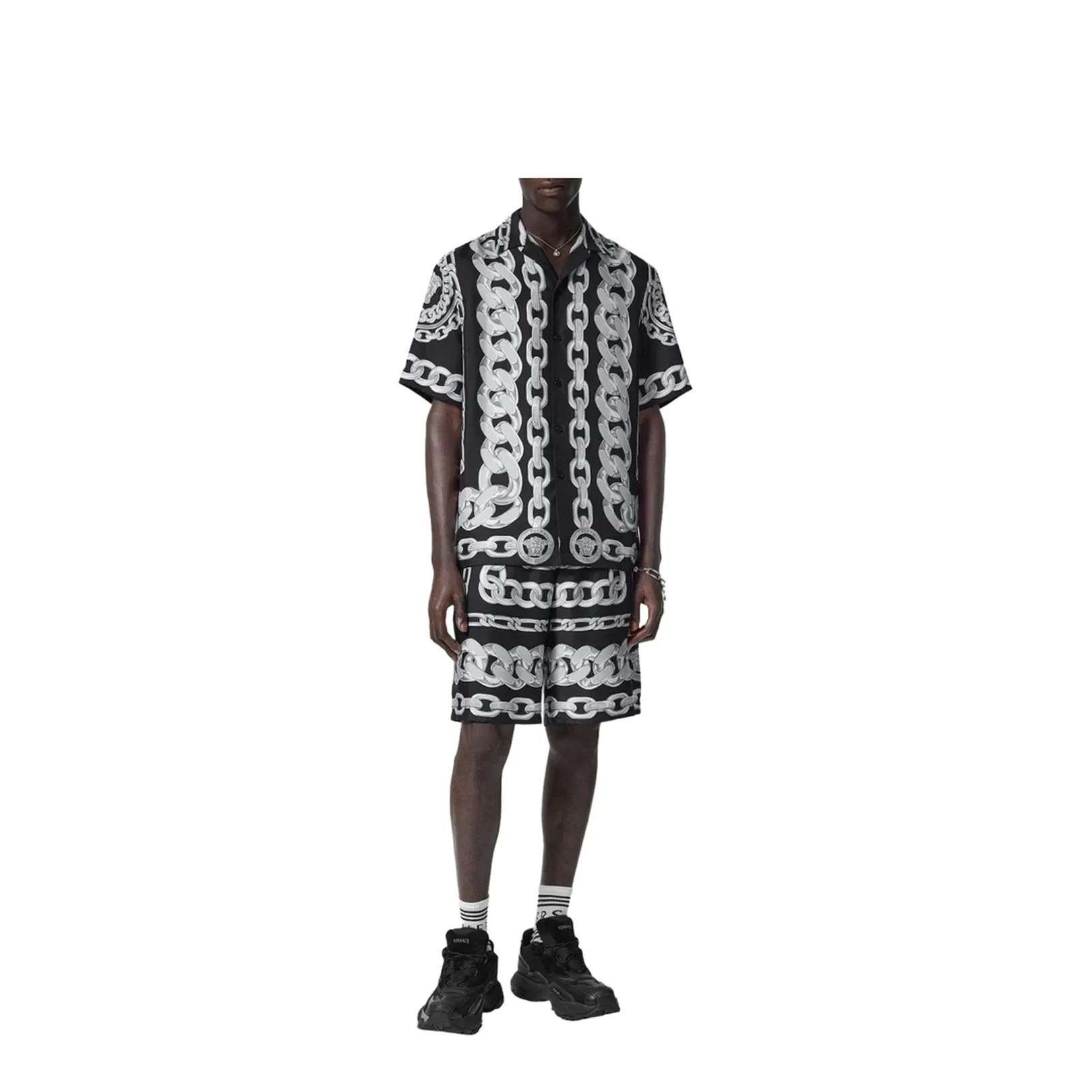 Silk Medusa Chains Bermuda Shorts