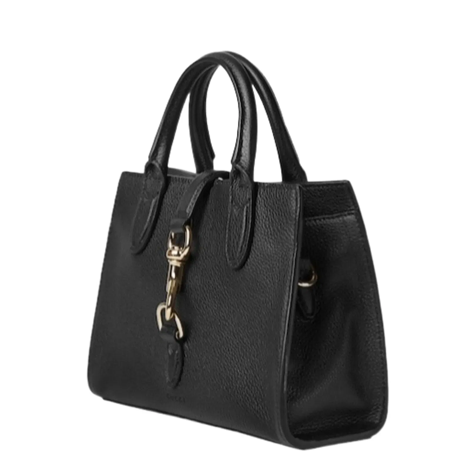 Small tote bag with hook closure