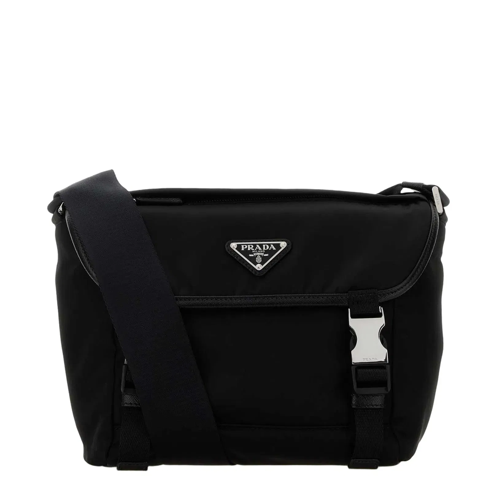 Logo Plaque Foldover Top Shoulder Bag