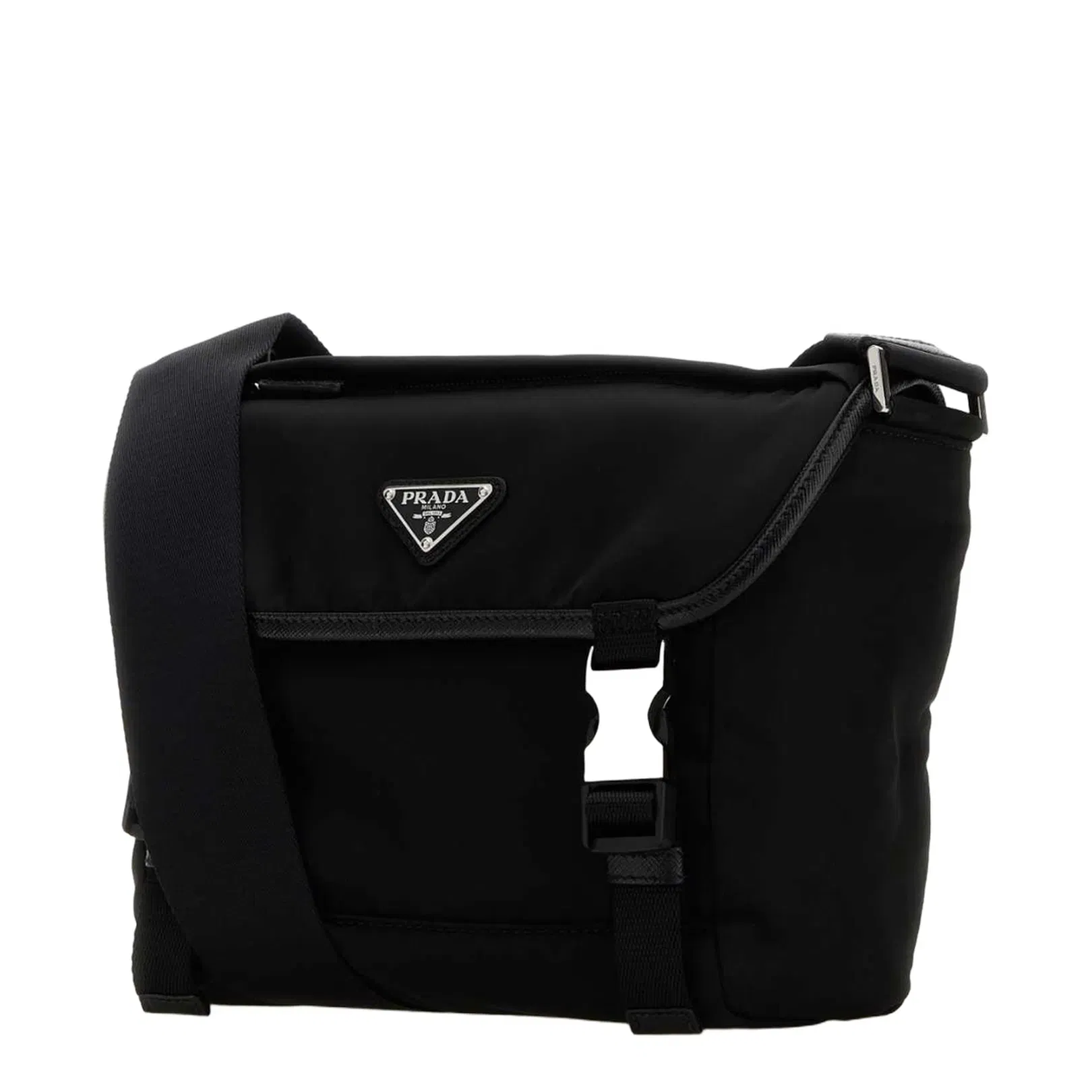 Logo Plaque Foldover Top Shoulder Bag