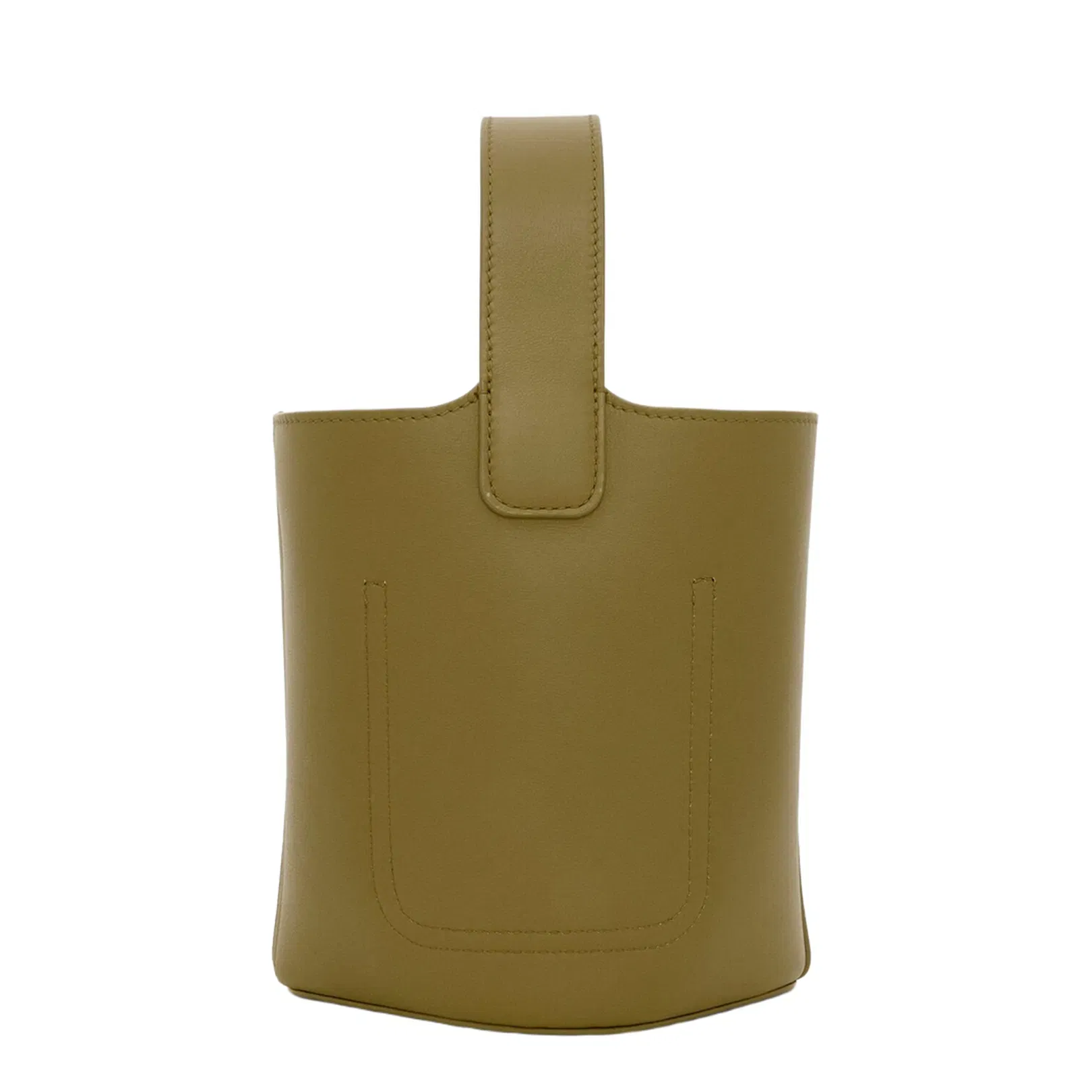 Pebble Mini Leather Bucket Bag - Green