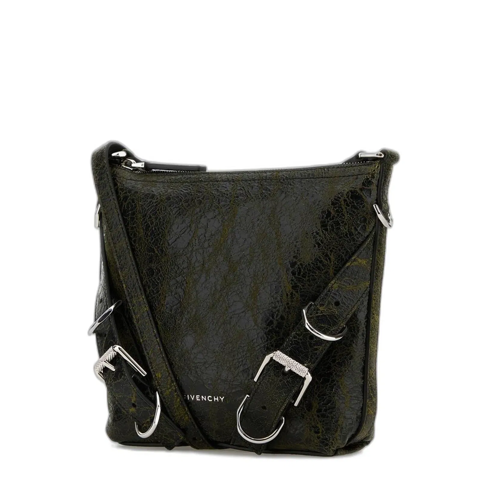Two-tone Leather Voyou Crossbody Bag