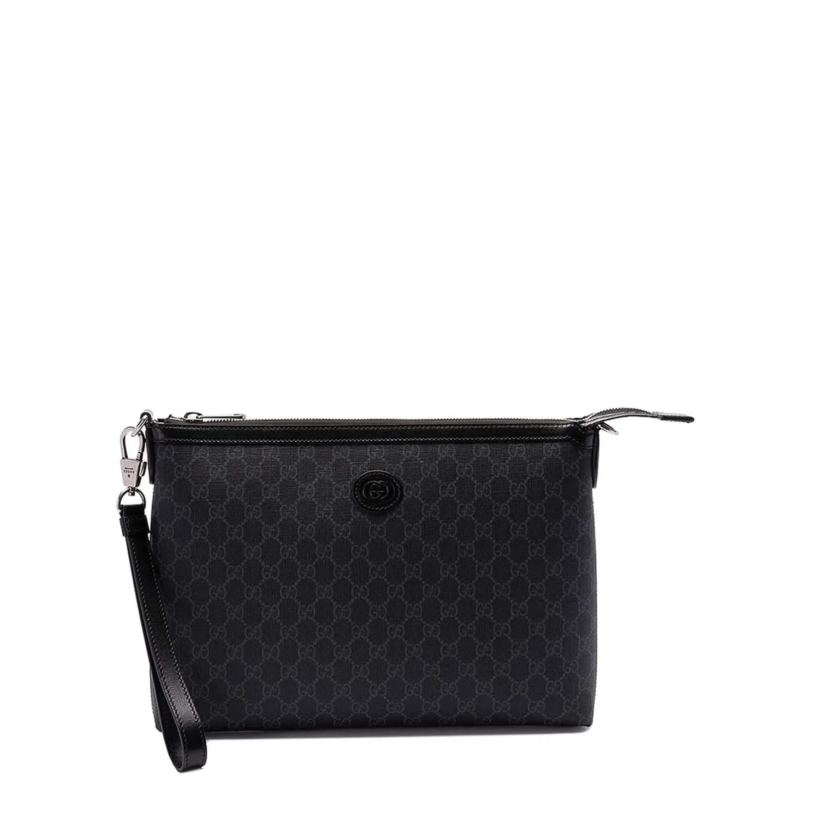 Ophidia Small Leather Pouch - Black