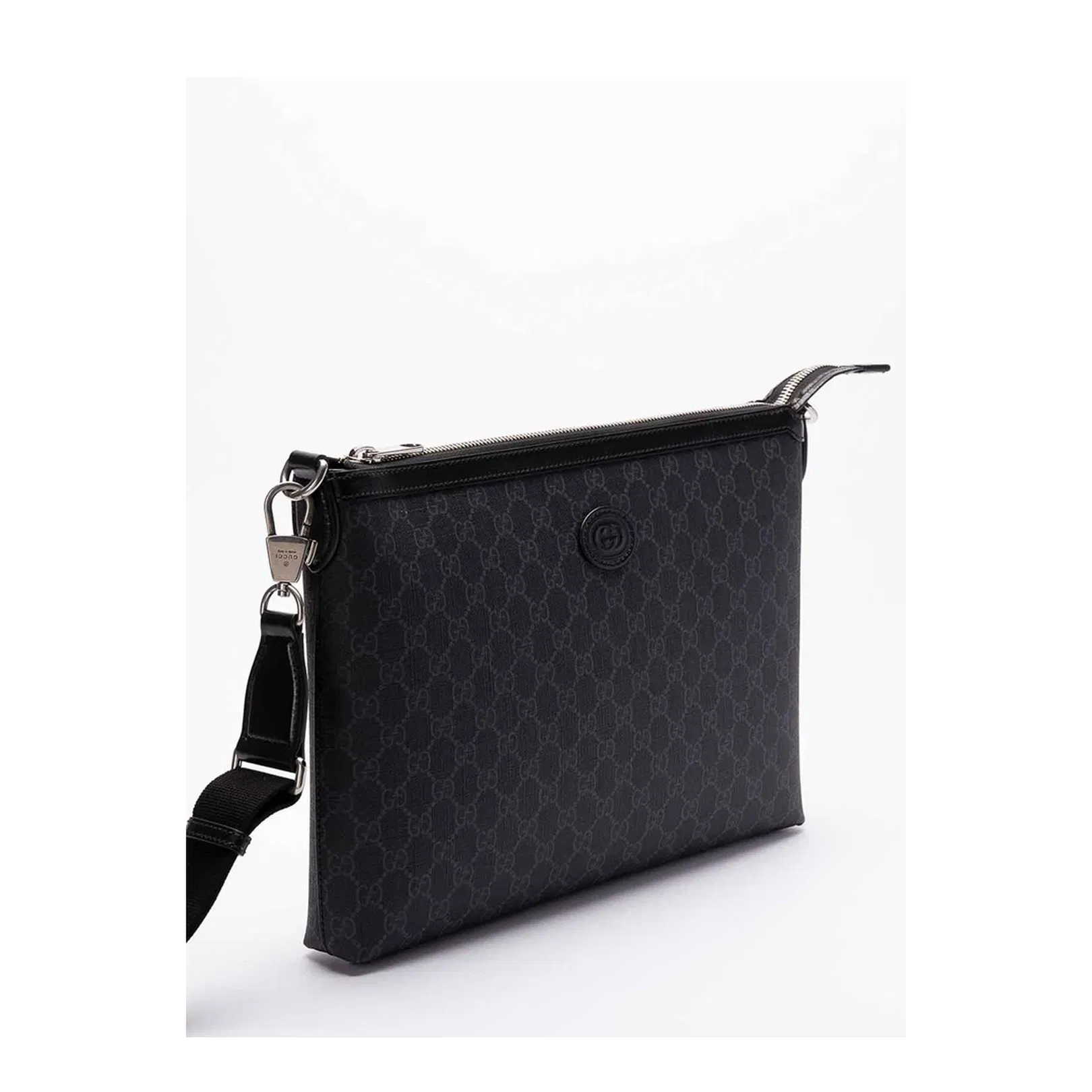 Ophidia Small Leather Pouch - Black