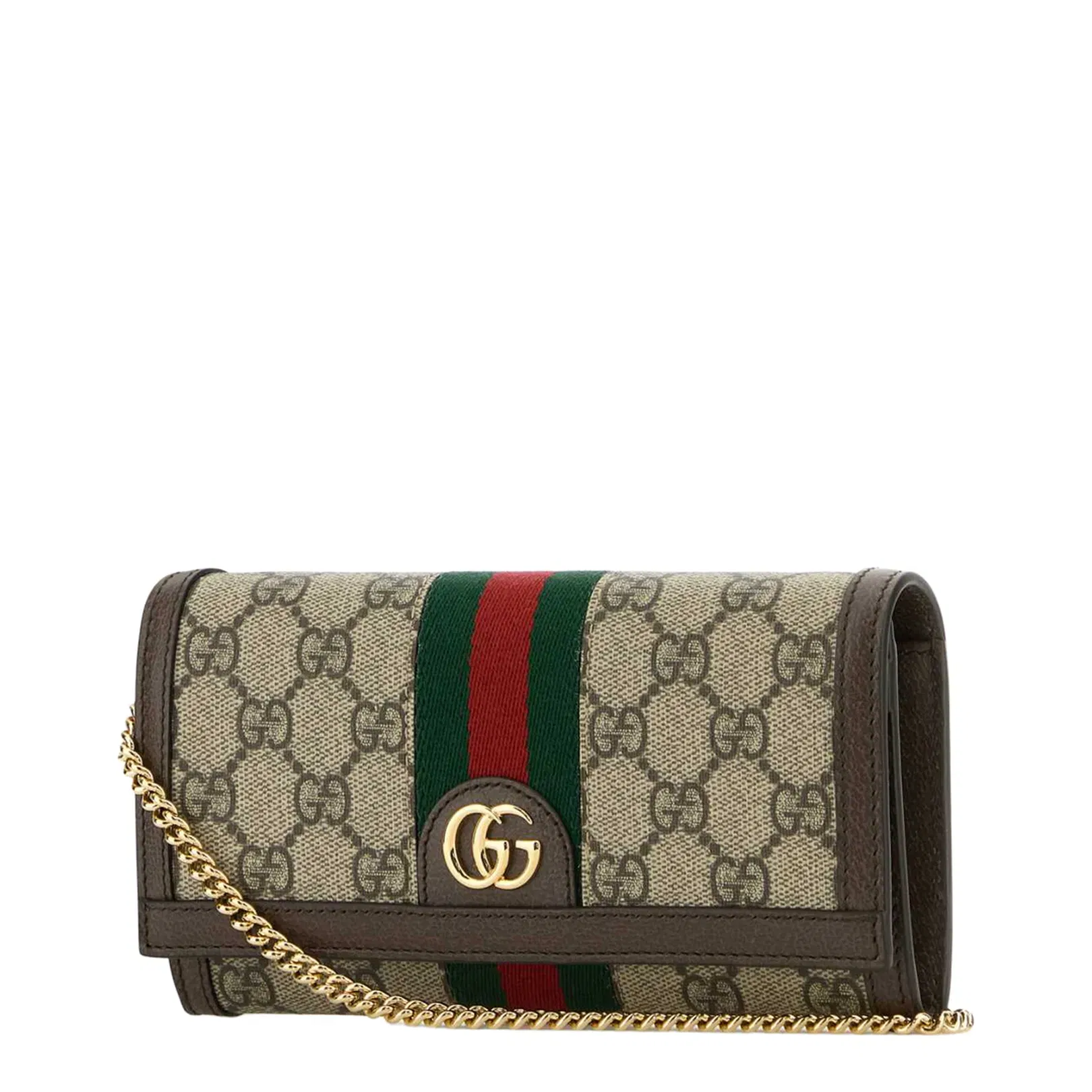 Ophidia Canvas Wallet On Chain - Beige
