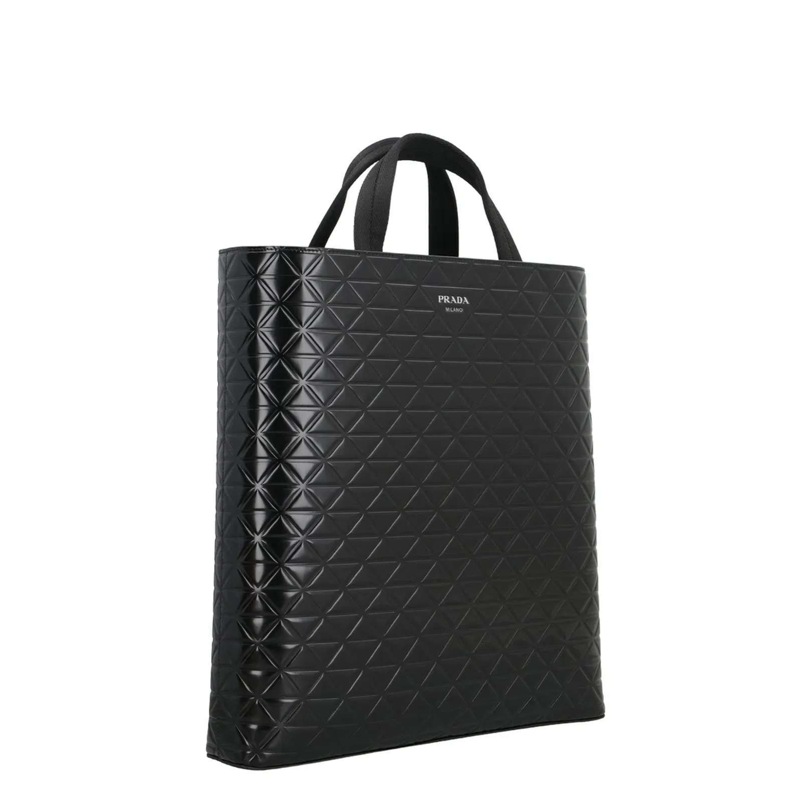 Black Leather Shopping Bag