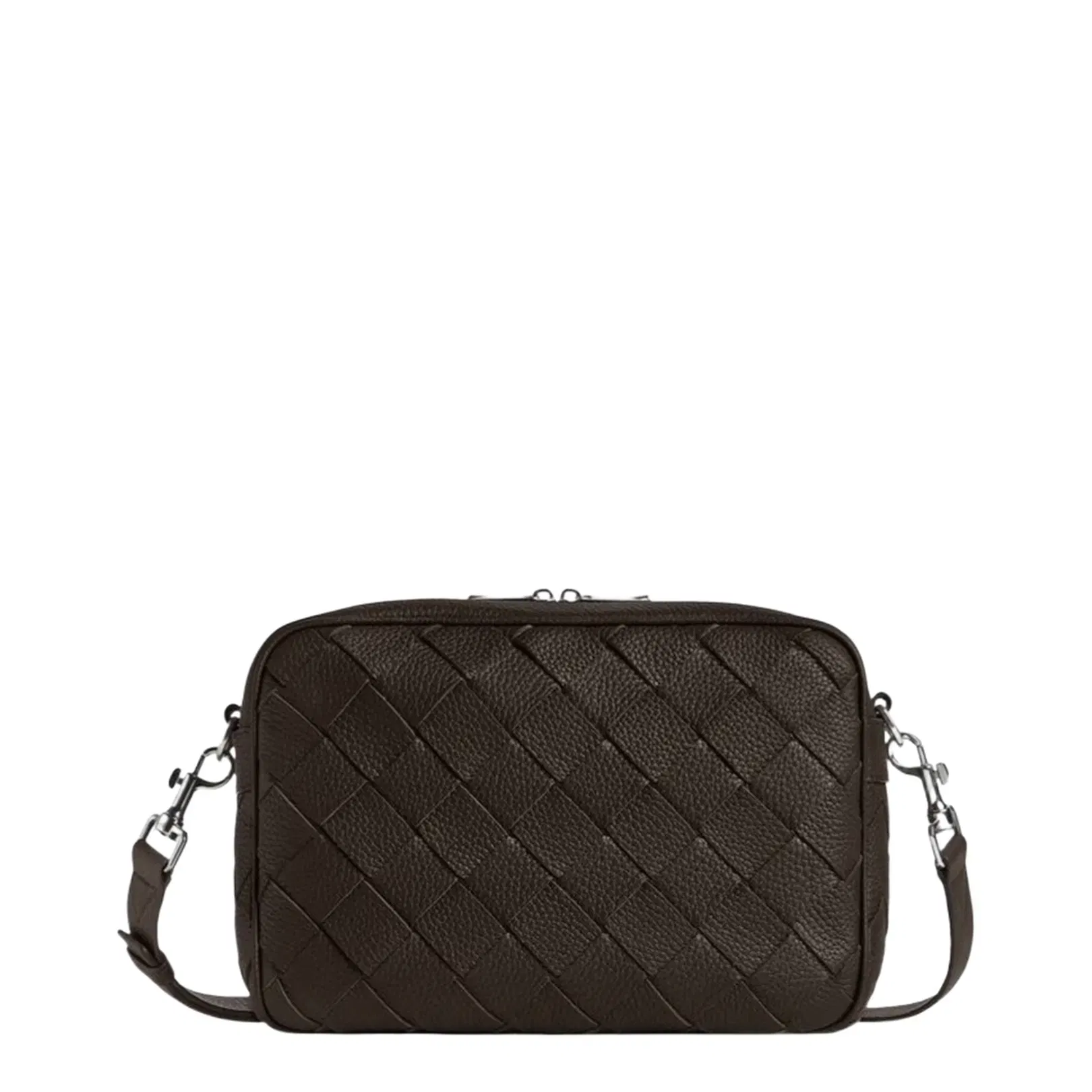 Intrecciato Leather Camera Bags - Brown