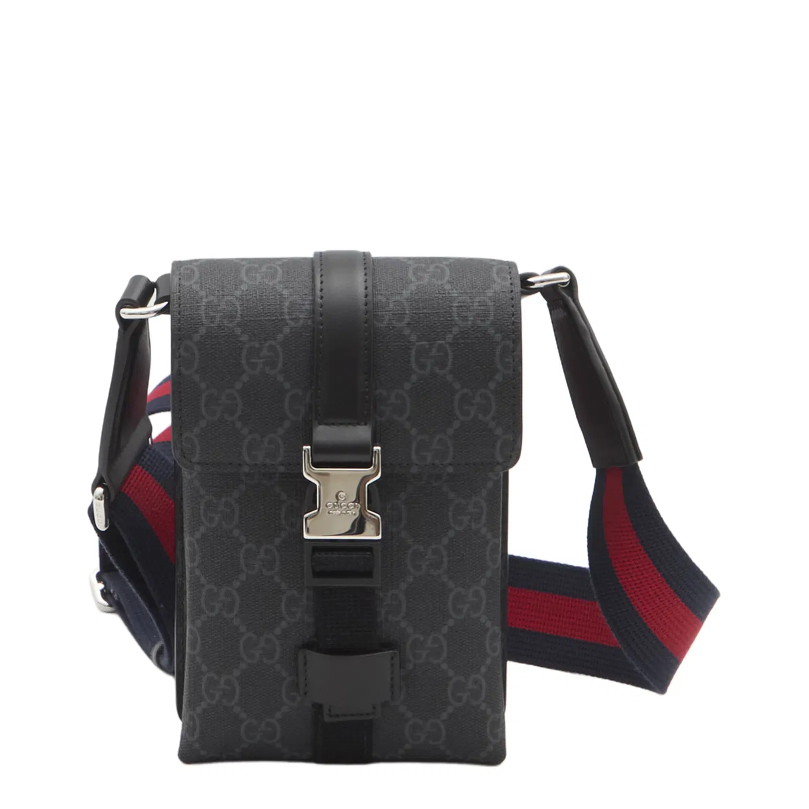GG Black Mini Canvas Bag - Gray