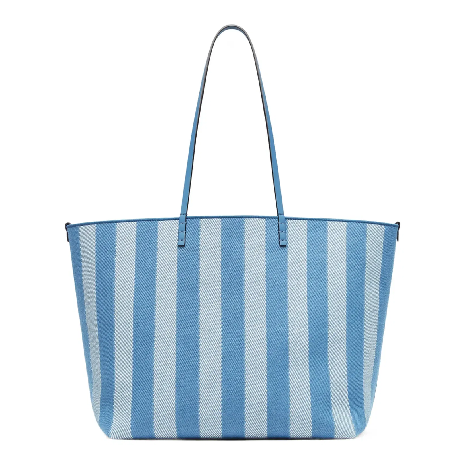 Roll Large Canvas Shopper Bags - Pastel Blue