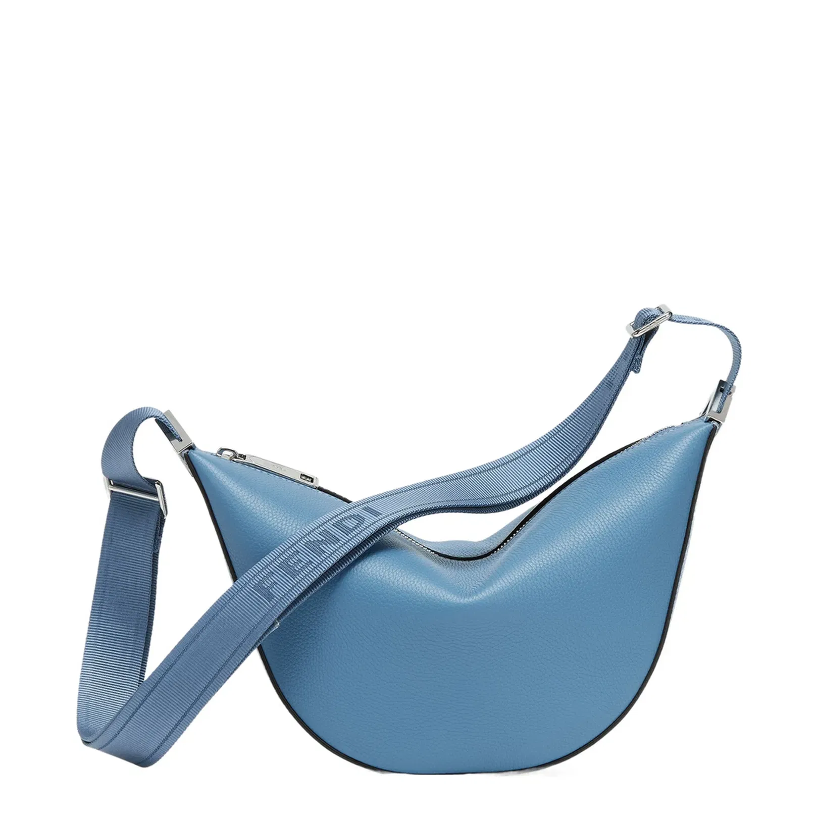 Fendi Roma Leather Fendi Melon Small Blue Leather Bag