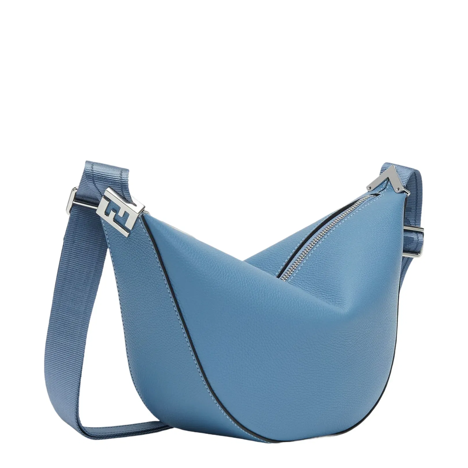 Fendi Roma Leather Fendi Melon Small Blue Leather Bag