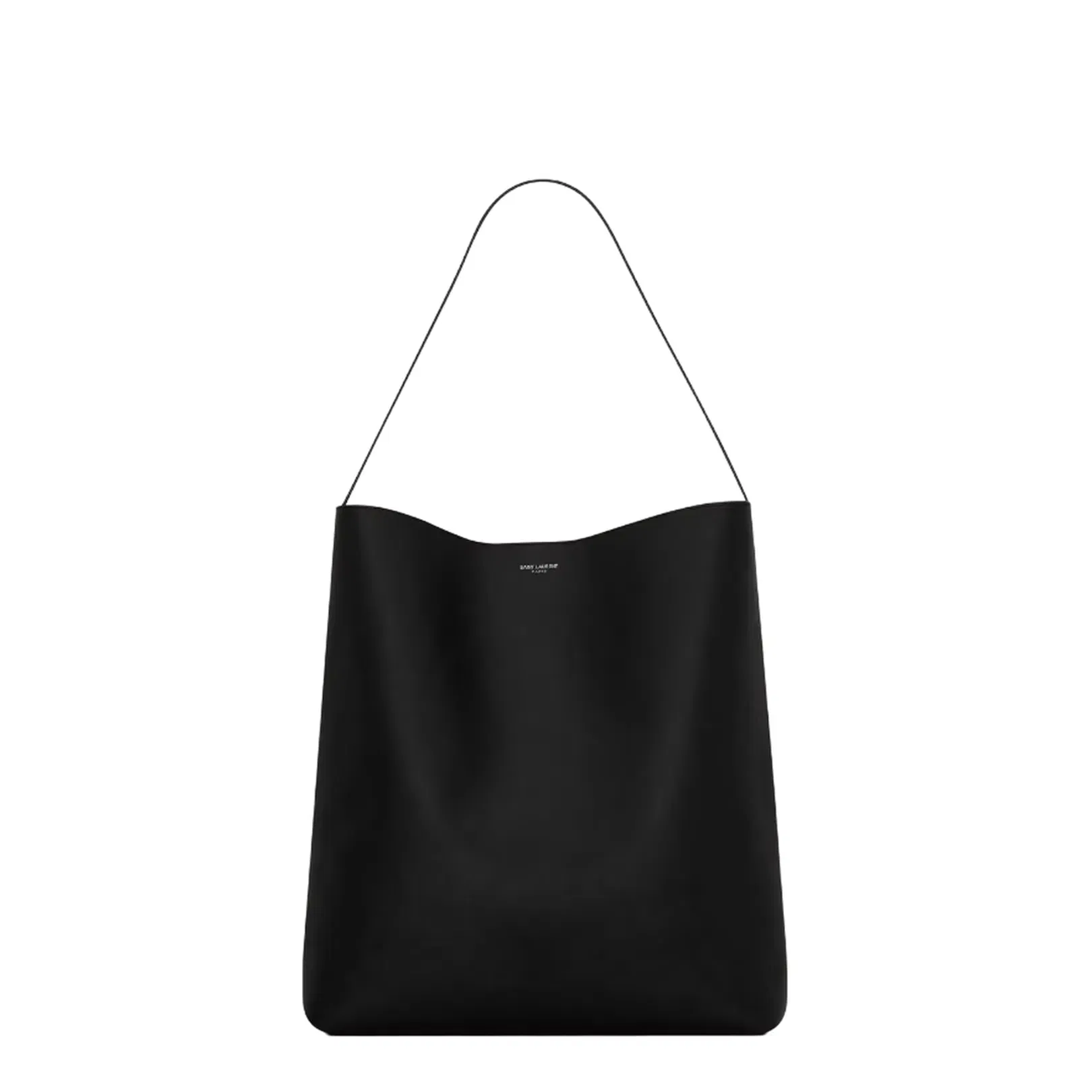 Bold Large Leather Hobo Bags - Black