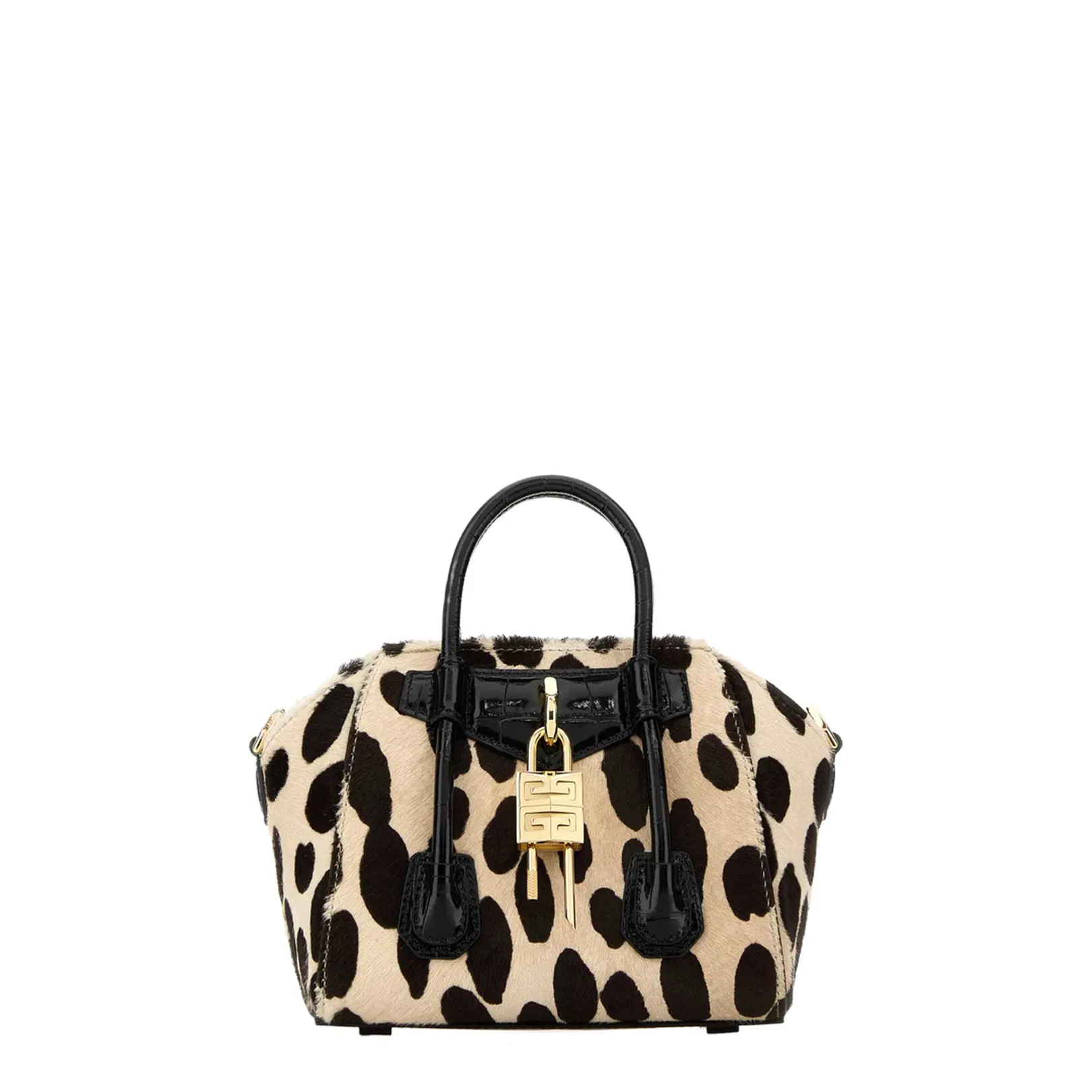 Antigona Toy Lock Bag In Leopard Print Pony Leather