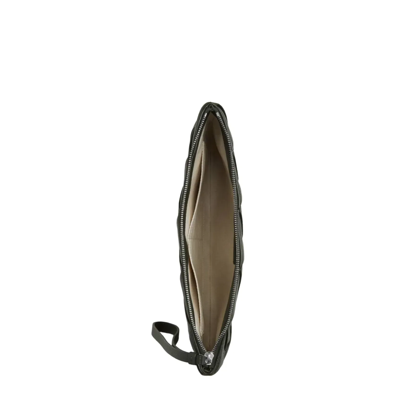 Diago Large Leather Pouch - Dark green