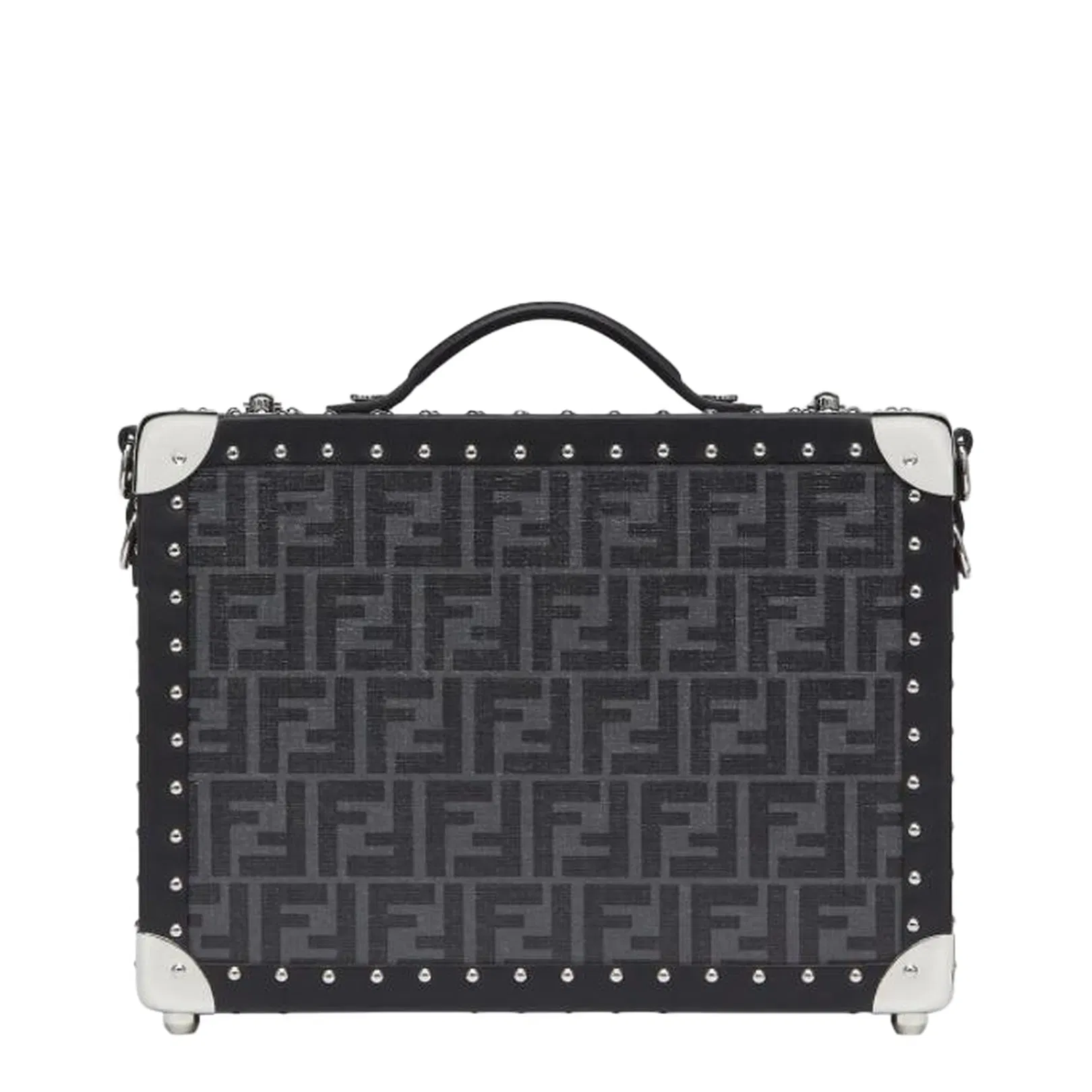 FF Eclissi Trunk Small Black FF Fabric Suitcase