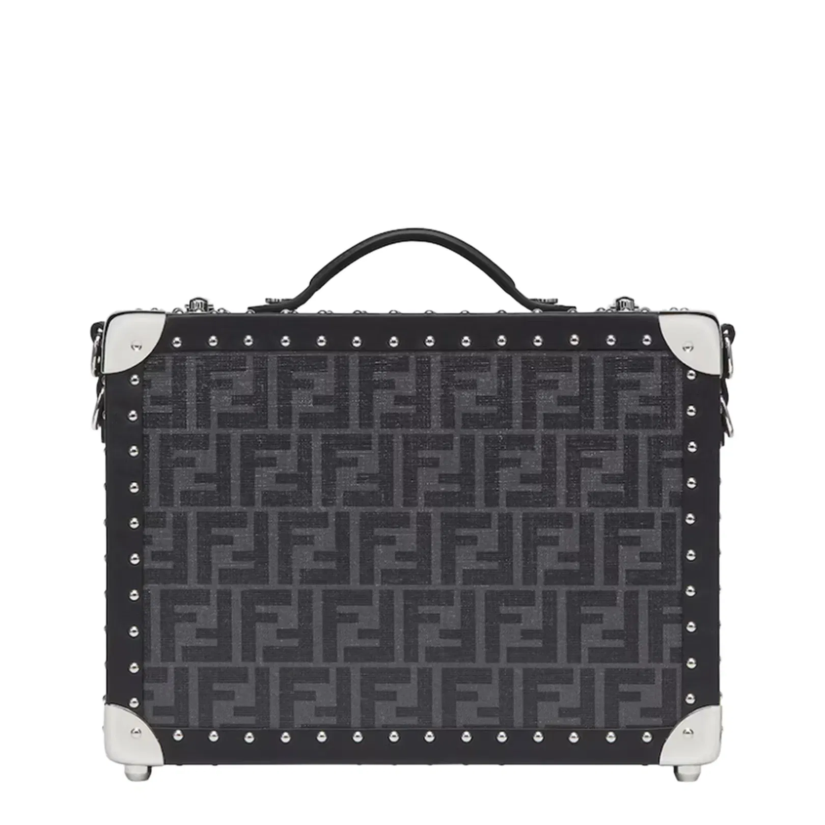FF Eclissi Trunk Small Black FF Fabric Suitcase