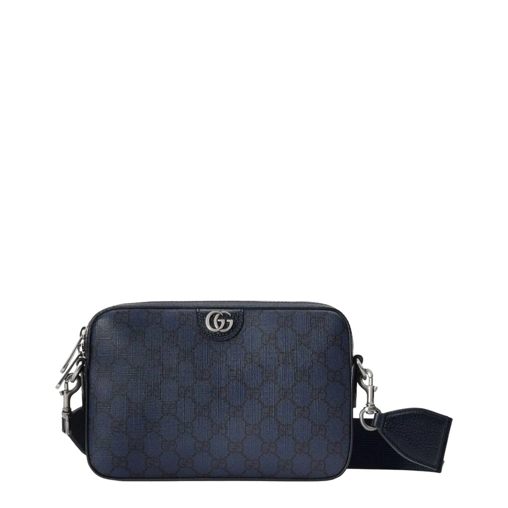 Ophidia Small Nylon Crossbody Bag - Navy Blue