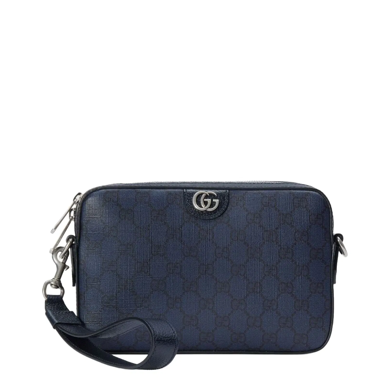 Ophidia Small Nylon Crossbody Bag - Navy Blue