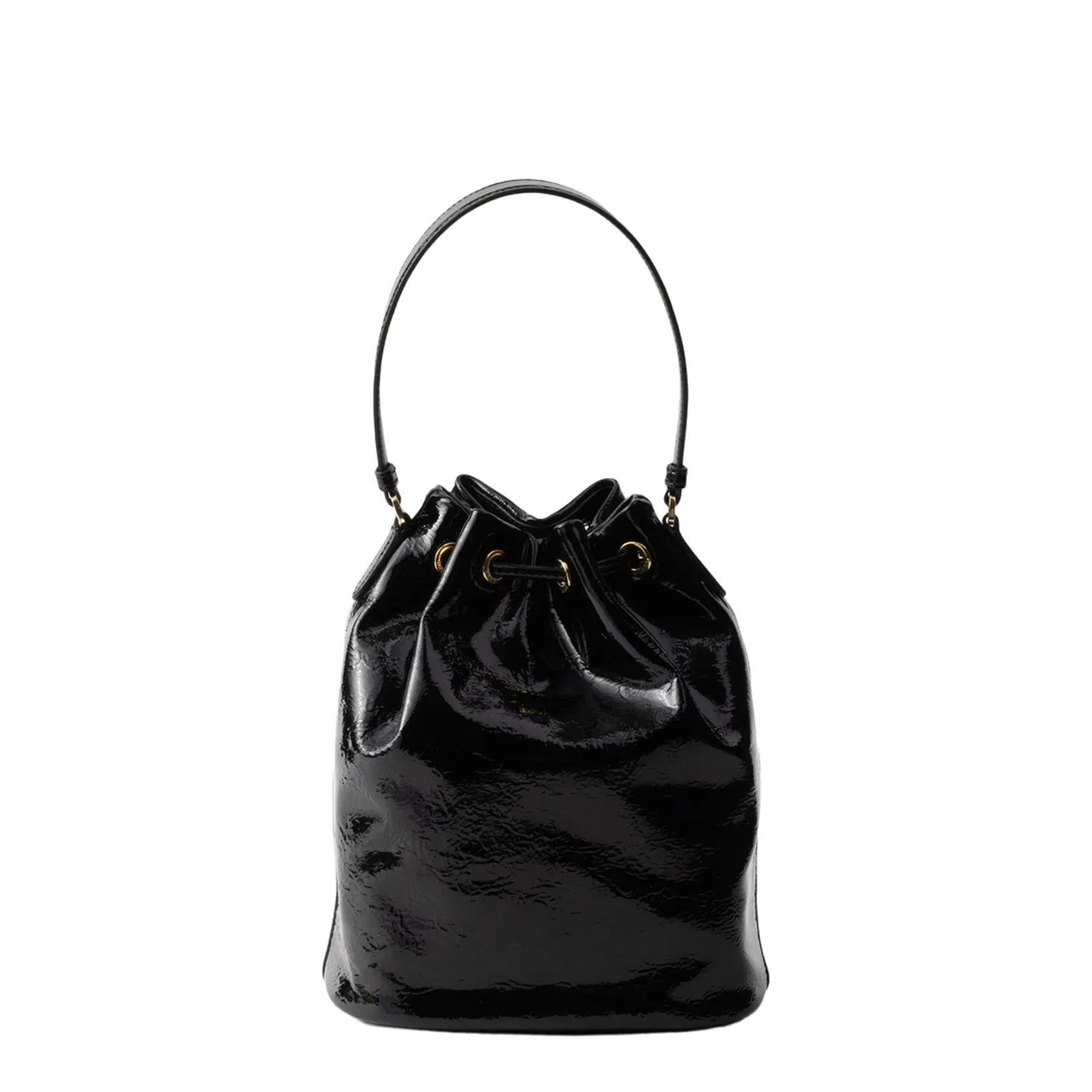 Duet Bucket Bag in Black Naplak
