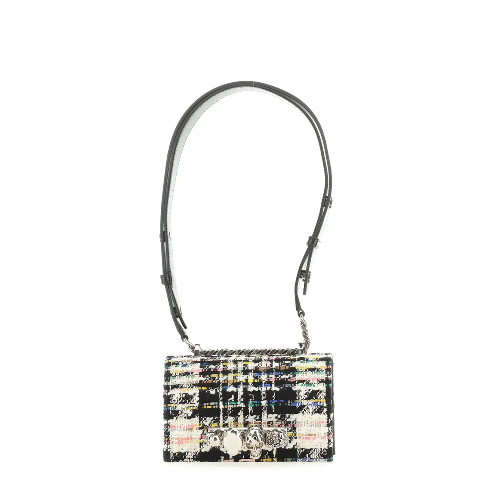 Jewelled Satchel Mini Tweed Crossbody Bag