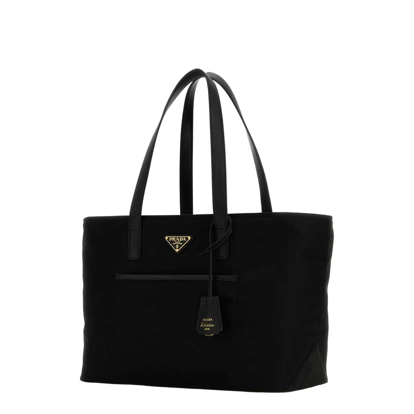 Re-Nylon Black Shopping Bag