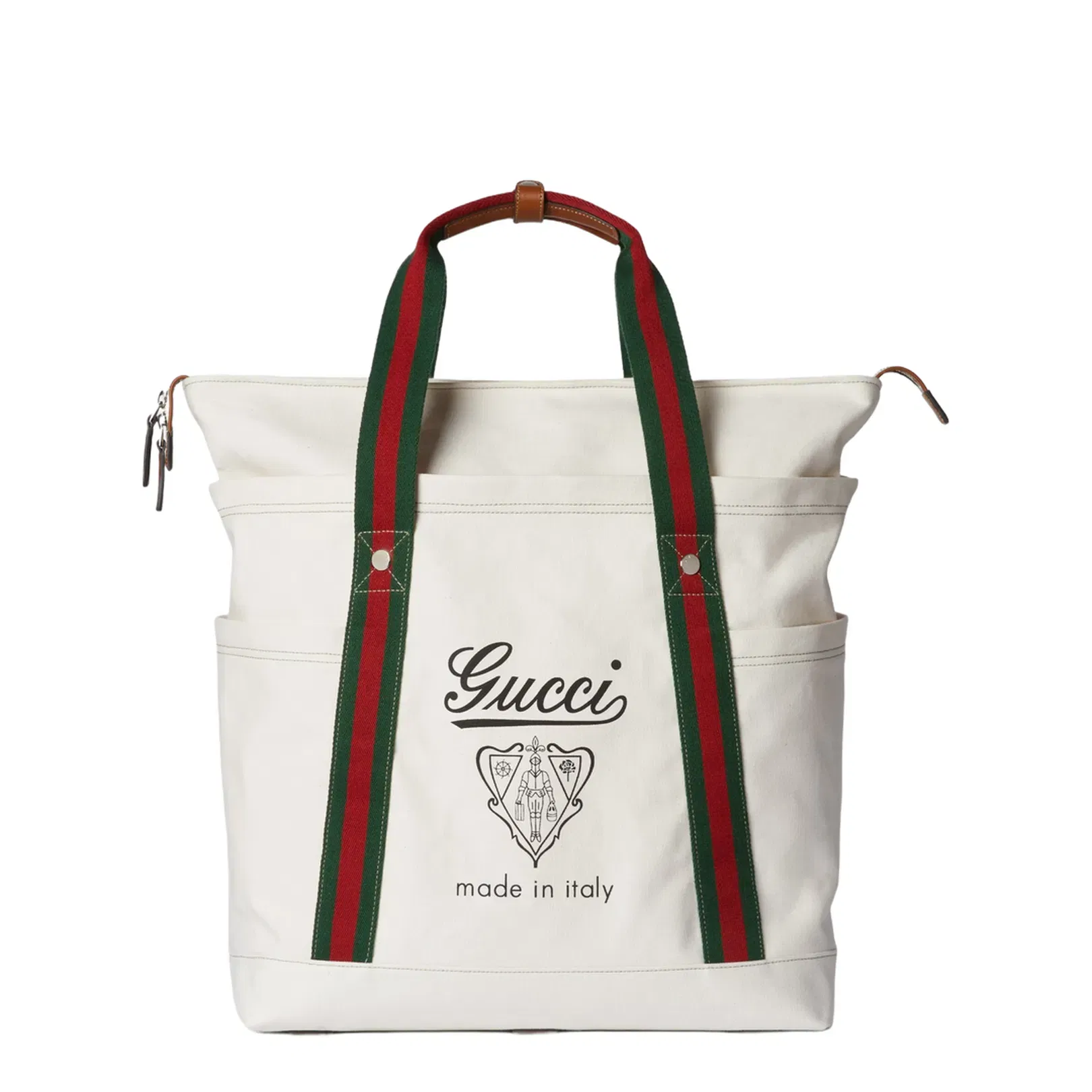 Large Canvas Printed Canvas Tote Bag - White