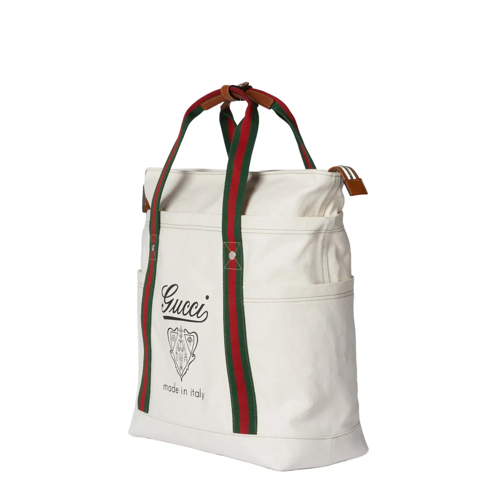 Large Canvas Printed Canvas Tote Bag - White
