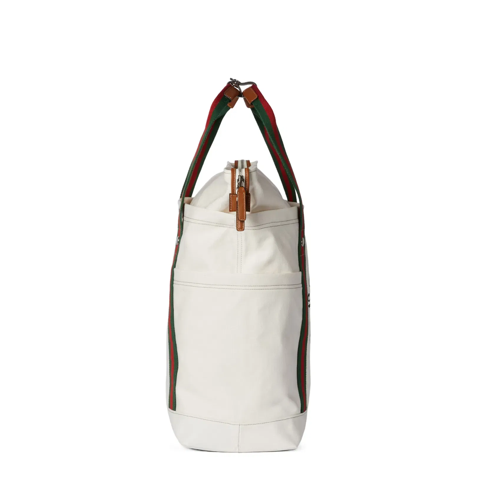 Large Canvas Printed Canvas Tote Bag - White