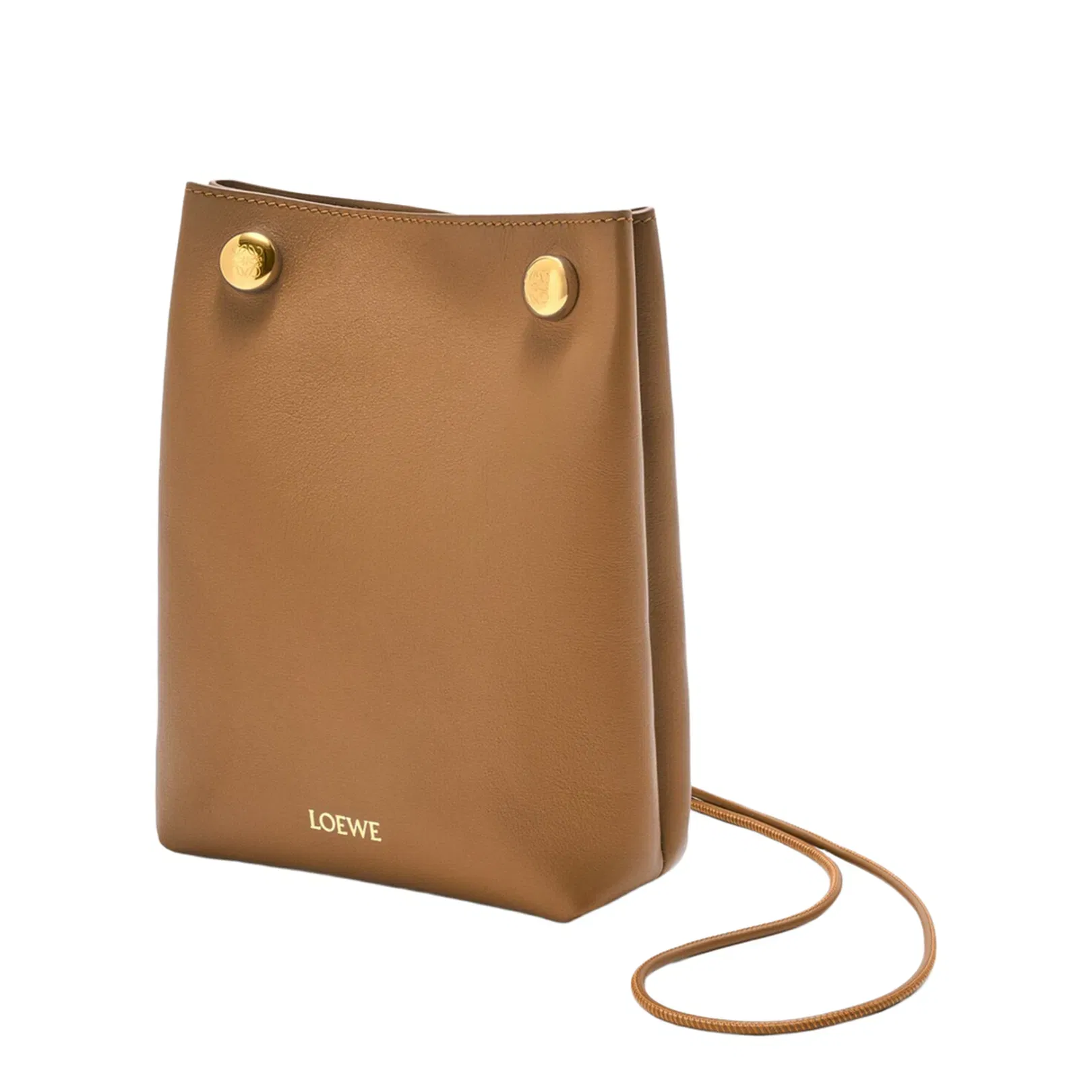 Pebble Calfskin Pouch - Oak Brown
