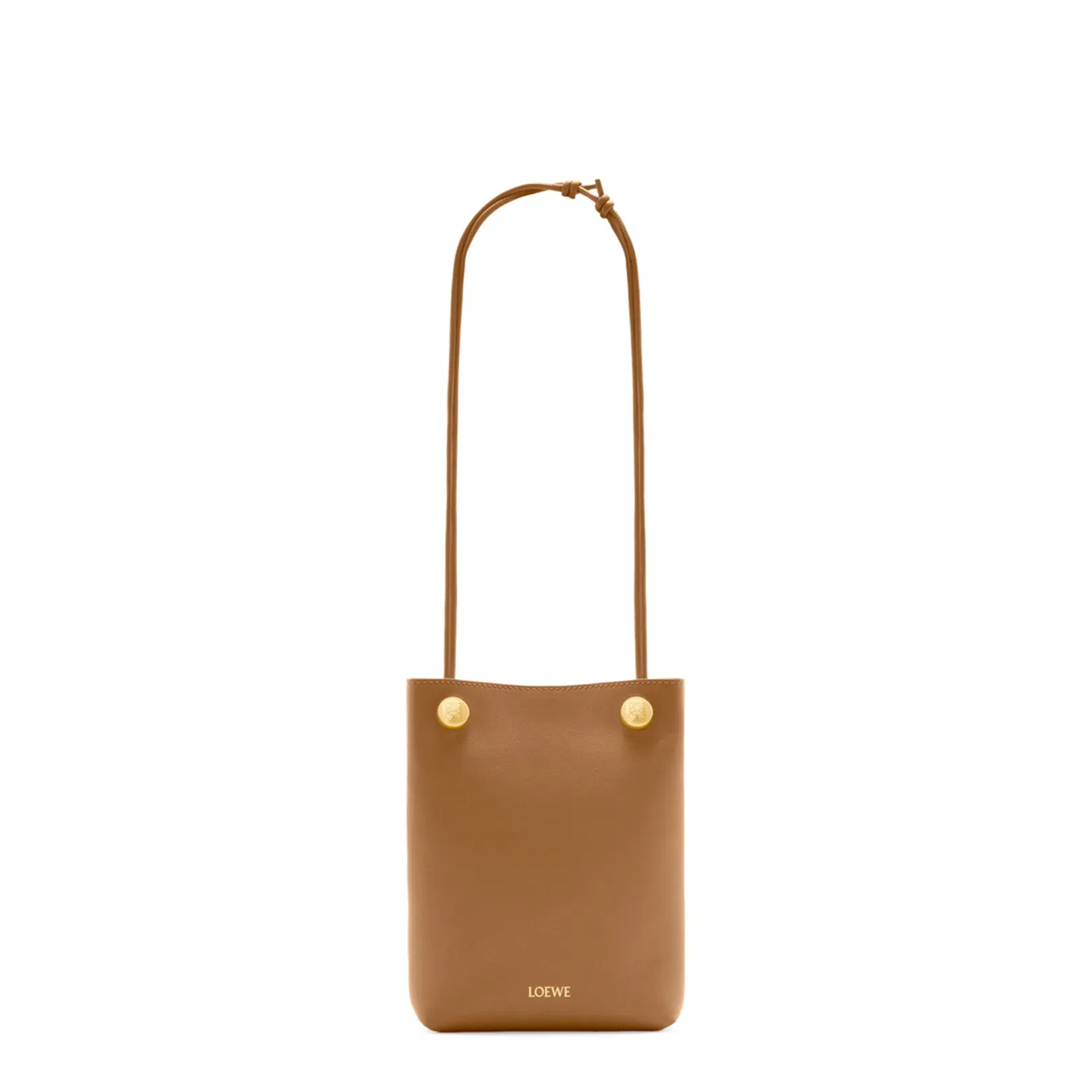 Pebble Calfskin Pouch - Oak Brown