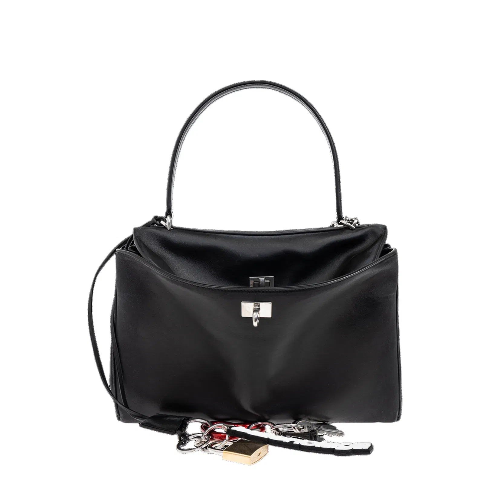 Rodeo Handbag Medium With One Charm in Black