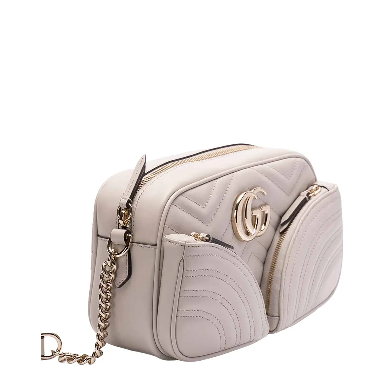 GG Marmont Small Canvas Camera Bag - Cream