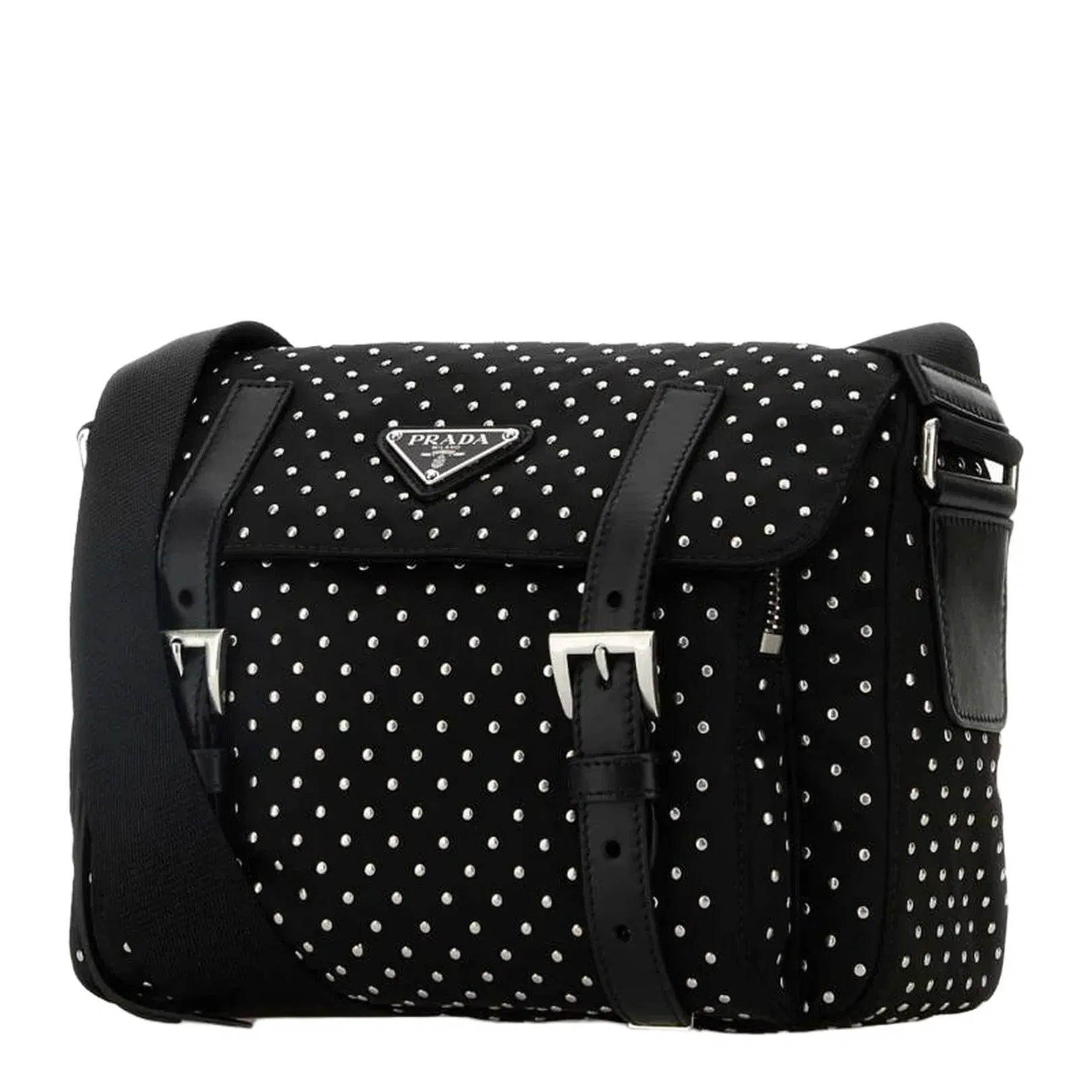 Black Re-Nylon Crossbody Bag