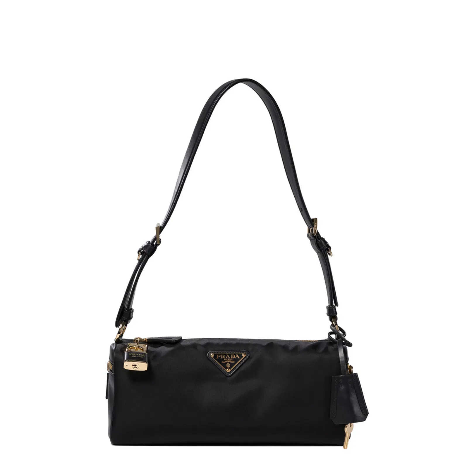 Medium Shoulder Bag In Re-Nylon And Leather